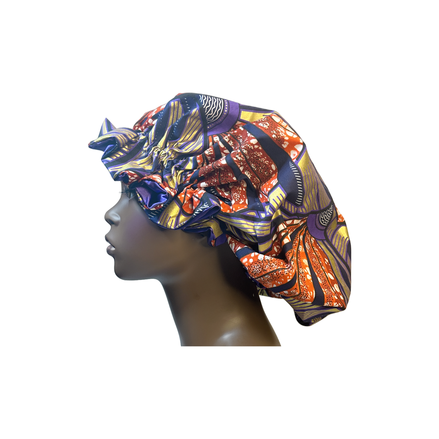 Adult African Print Flare Bonnet
