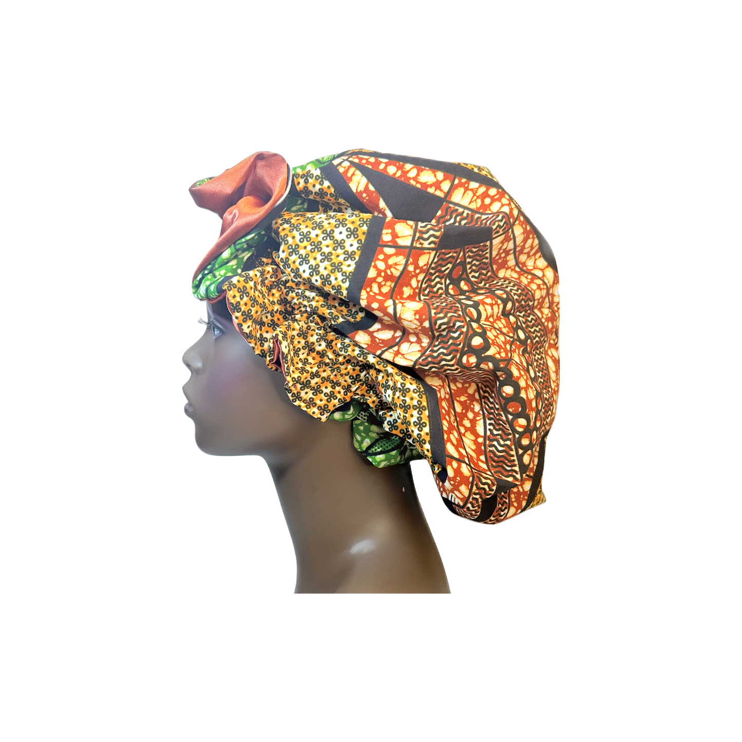 Adult African Print Flare Bonnet