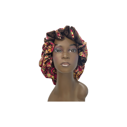 African Print Flare Bonnet