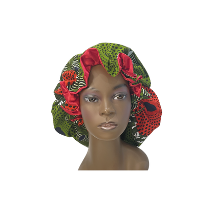 Adult African Print Flare Bonnet