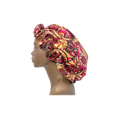 African Print Flare Bonnet
