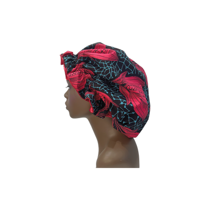 Adult African Print Flare Bonnet