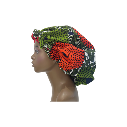 Adult African Print Flare Bonnet